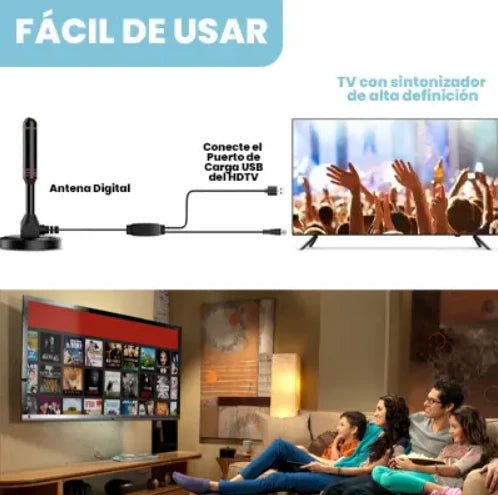 ANTENA DE TELEVISION DIGITAL FULL HD- CANALES  GRATIS!