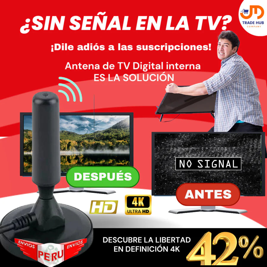 ANTENA DE TELEVISION DIGITAL FULL HD- CANALES  GRATIS!