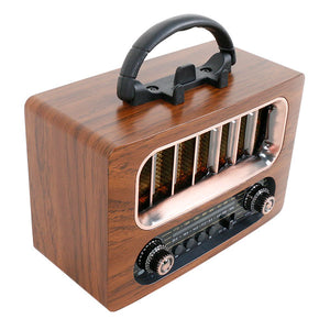 KTF-RADIO PORTATIL AM-FM RETRO VINTAGE BLUETOOTH-USB RECARGABLE