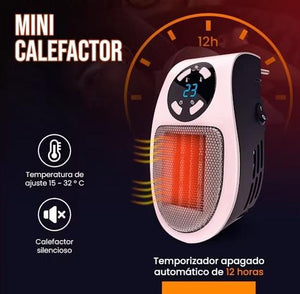 MINI CALEFACTOR PORTÁTIL ELÉCTRICO CON CONTROL - BLANCO