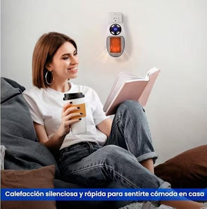 MINI CALEFACTOR PORTÁTIL ELÉCTRICO CON CONTROL - BLANCO