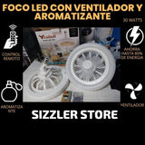 FOCO LED 3 EN 1 - FOCO,VENTILADOR, AROMATIZADOR.