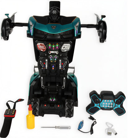 AUTO ROBOT TRANSFORMER A CONTROL REMOTO  DEPORTIVO CON DOBLE JOYSTICK