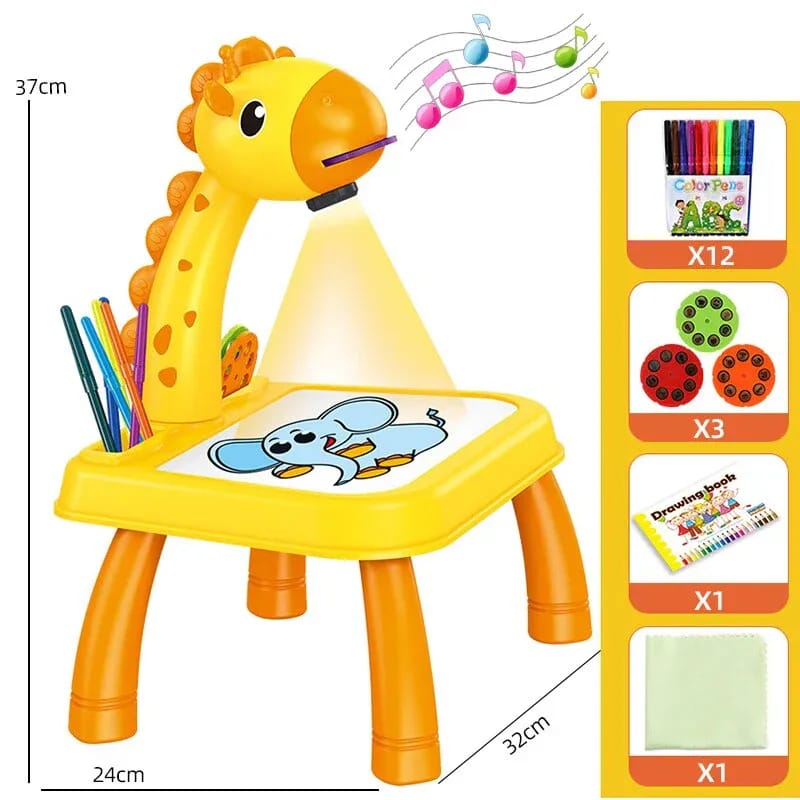 MESITA CON PROYECTOR LED DE DIBUJOS PARA NIÑOS.