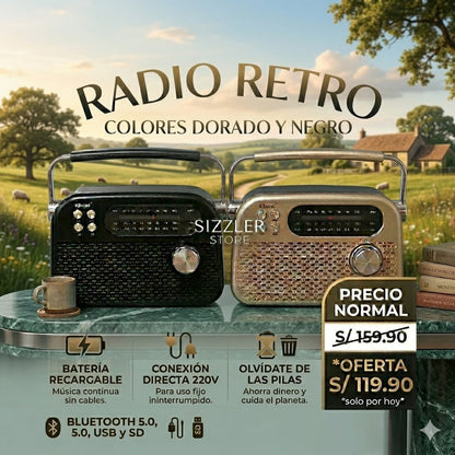 RADIO PARLANTE ANALOGICO VINTAGE DE 3 BANDAS